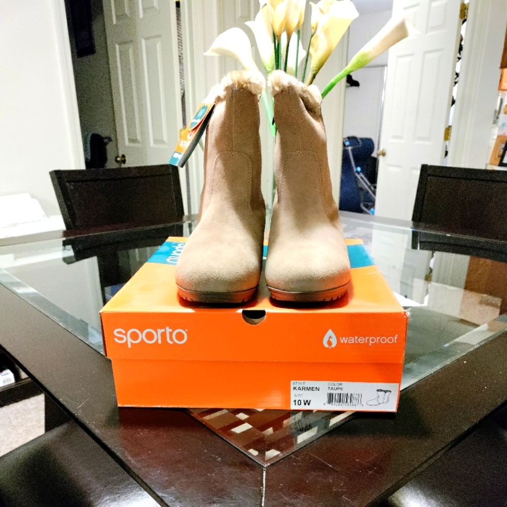Sporto Women's Waterproof Beige Boots